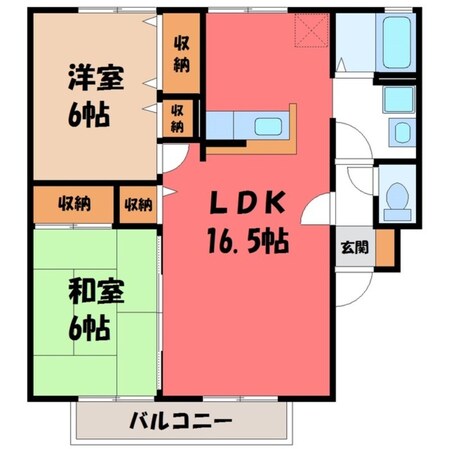 コーポサツキ Cの物件間取画像